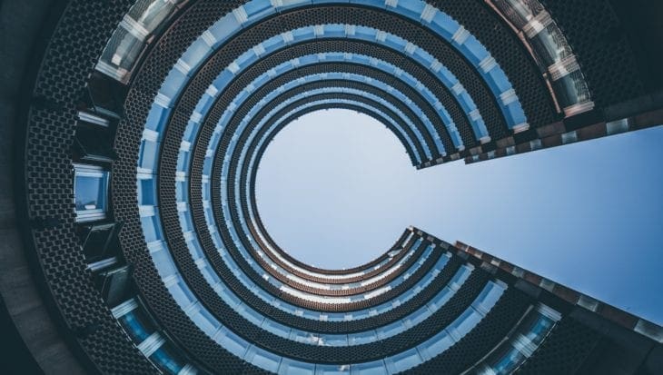 A C-shaped building